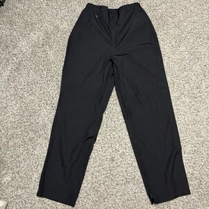 Sun Mountain Mens Rain Pants Black Waterproof Golf Windbreaker Size L Zip Hem